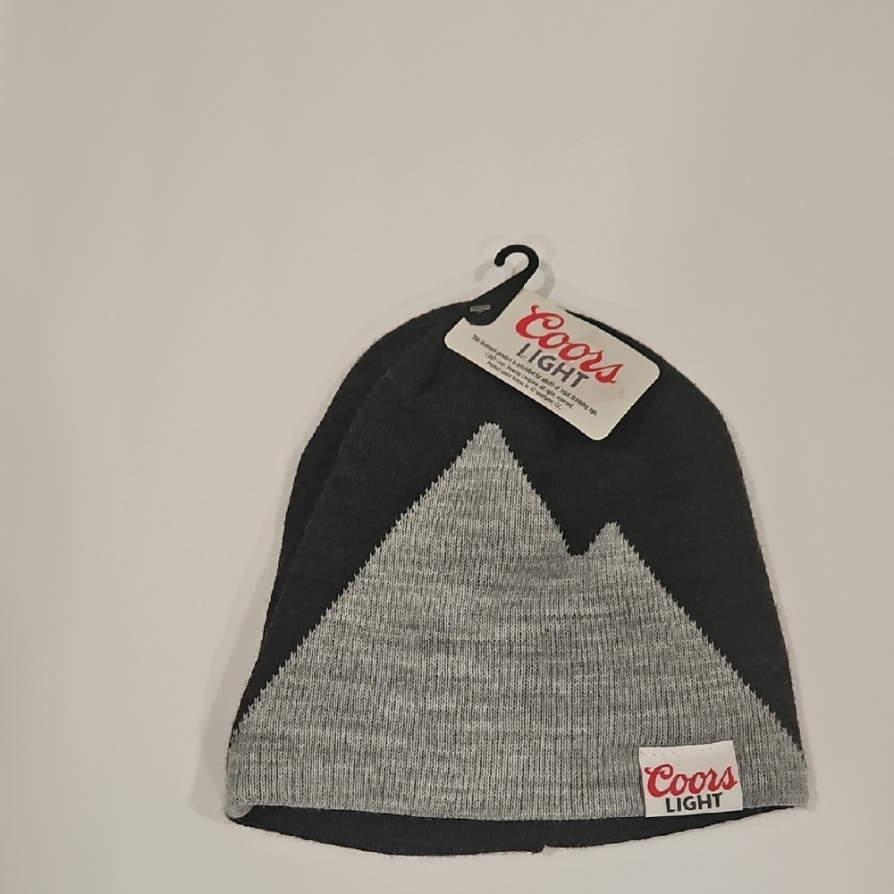 Coors Light Black and Gray Beanie